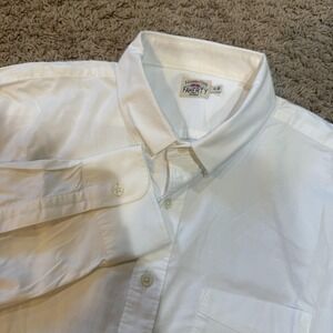 Faherty Shirt Mens XL White Stretch Button Down Long Sleeve Casual Woven